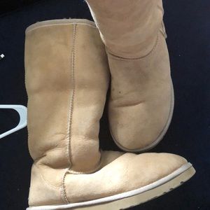 Tan worn uggs